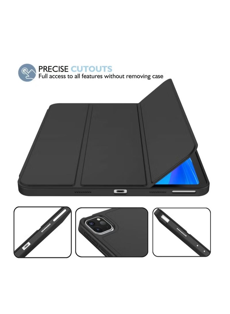 UMIXPRO New iPad Pro 11 Inch Case 2022 4th Gen 2021 3rd Gen with Pencil Holder Support iPad 2nd Pencil Charging Pair Trifold Stand Smart Case with Soft TPU Back Auto Wake Sleep - Image 3