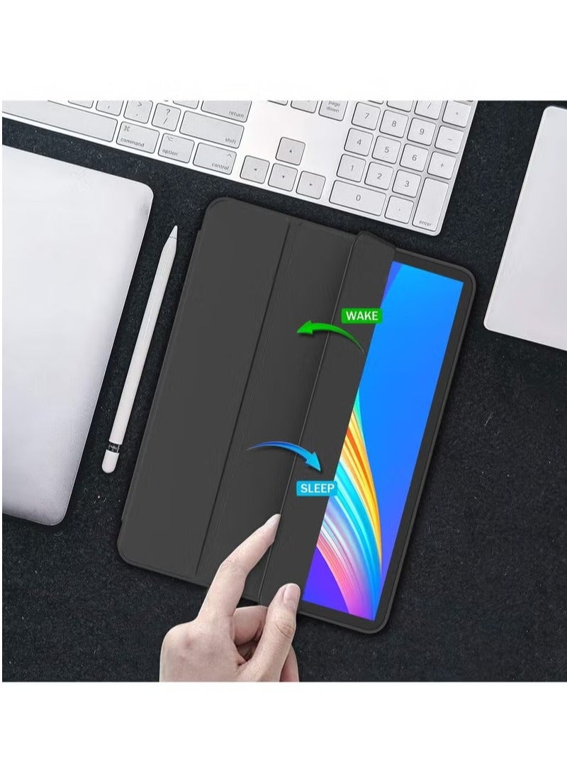 UMIXPRO New iPad Pro 11 Inch Case 2022 4th Gen 2021 3rd Gen with Pencil Holder Support iPad 2nd Pencil Charging Pair Trifold Stand Smart Case with Soft TPU Back Auto Wake Sleep - Image 4