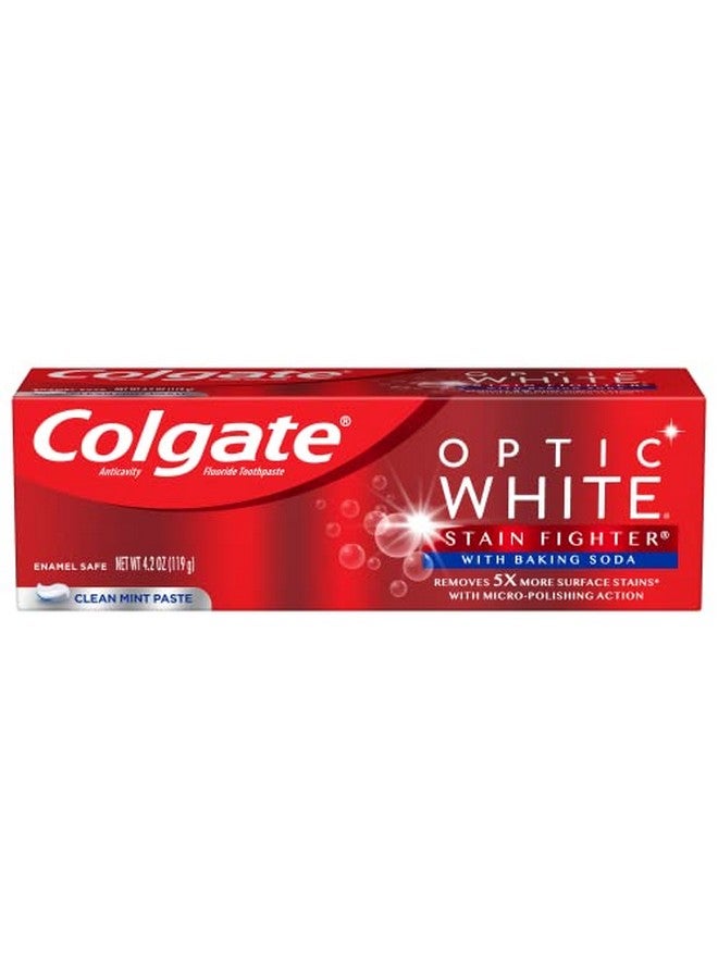 Colgate Olgate Optic White Stainfighter Toothpaste+Baking Soda 4.2 Ounce - Image 1