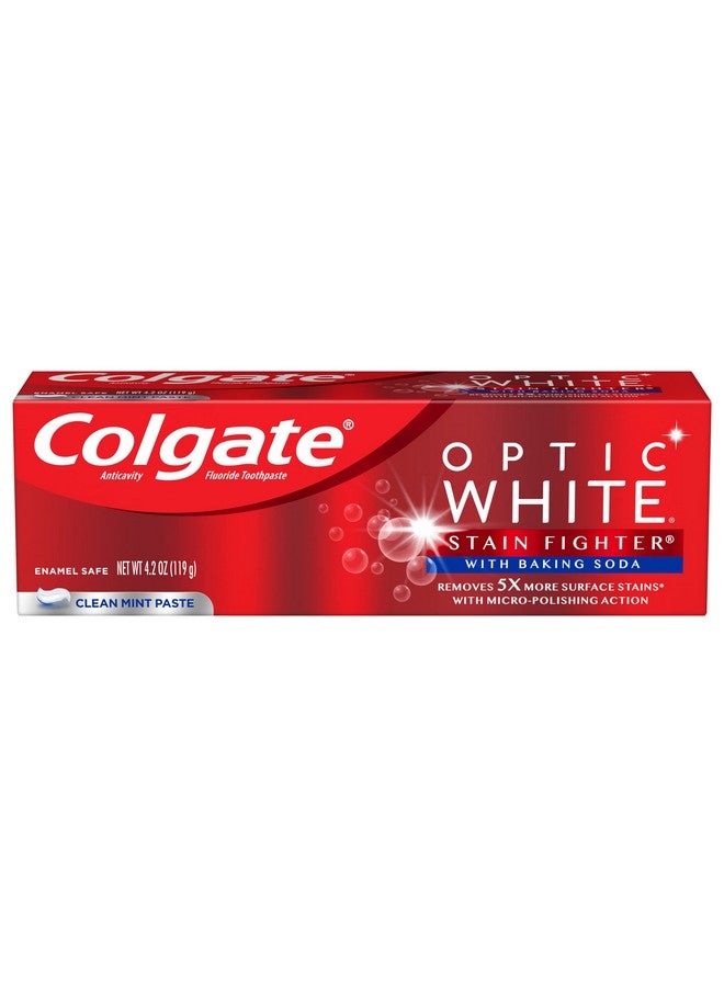 Colgate Olgate Optic White Stainfighter Toothpaste+Baking Soda 4.2 Ounce - Image 2