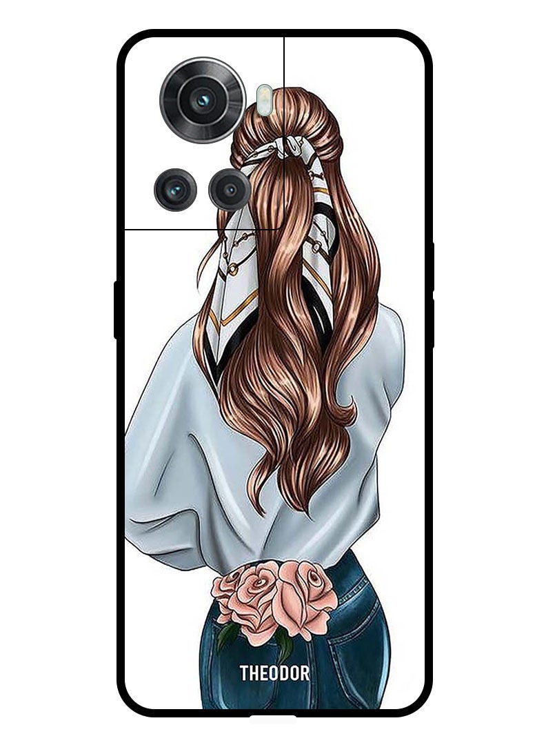 Theodor Protective Case Anti ScratchShockproof Cover For One Plus 10R 5G Pink Rose Girl - Image 1