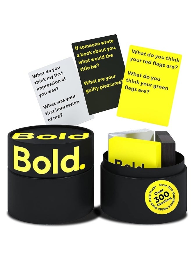 Bold Card Game - 3 Decks, 300+ Questions - Fun Icebreaker and Couples Game for Date Nights - Image 1