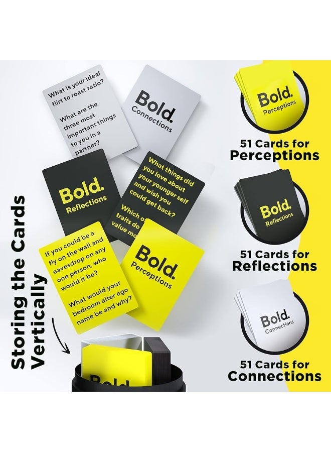 Bold Card Game - 3 Decks, 300+ Questions - Fun Icebreaker and Couples Game for Date Nights - Image 2