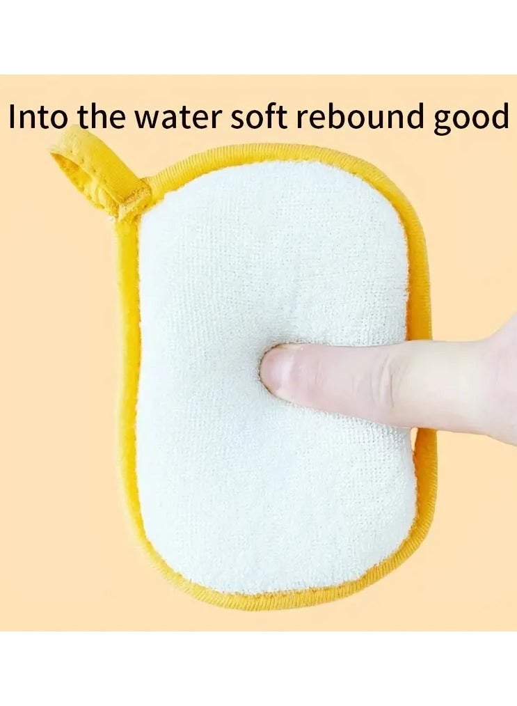 جلوسكي إسفنج حمام كرتون ، غسيل دش مرتد ناعم مع امتصاص سريع وإطلاق رغوة ، إكسسوارات استحمام منتجع صحي دائم للاستخدام الصباحي والمساء - Image 4