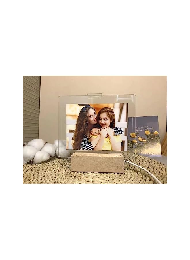 The Bros مصباح طاولة LED مخصص للإضاءة الليلية، مصباح بجانب السرير، إطار صورة أكريليك مخصص للإضاءة الليلية لمصباح مكتب قابل للتعتيم للعناية بالعين - Image 3