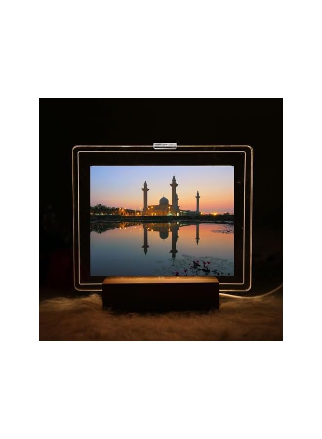 The Bros مصباح طاولة LED مخصص للإضاءة الليلية، مصباح بجانب السرير، إطار صورة أكريليك مخصص للإضاءة الليلية لمصباح مكتب قابل للتعتيم للعناية بالعين - Image 4