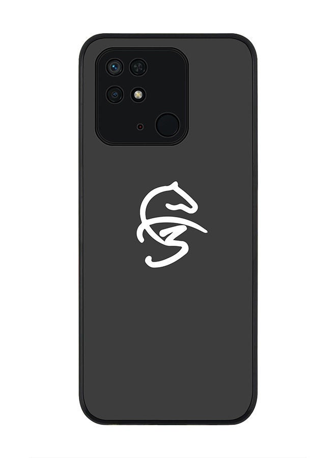 Stylizedd Rugged Black edge case for Redmi 10C 4G  Slim fit Soft Case Flexible Rubber Edges Anti Drop TPU Gel Thin Cover -  Faz3 Icon Grey - Image 1