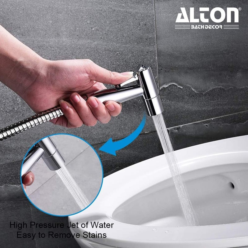 Alton ALTON SHR20135 ABS Health Faucet with 1.25 Meter Flexible Hose Pipe and Wall Hook, Silver (Jet Spray for Toilet) - Image 2