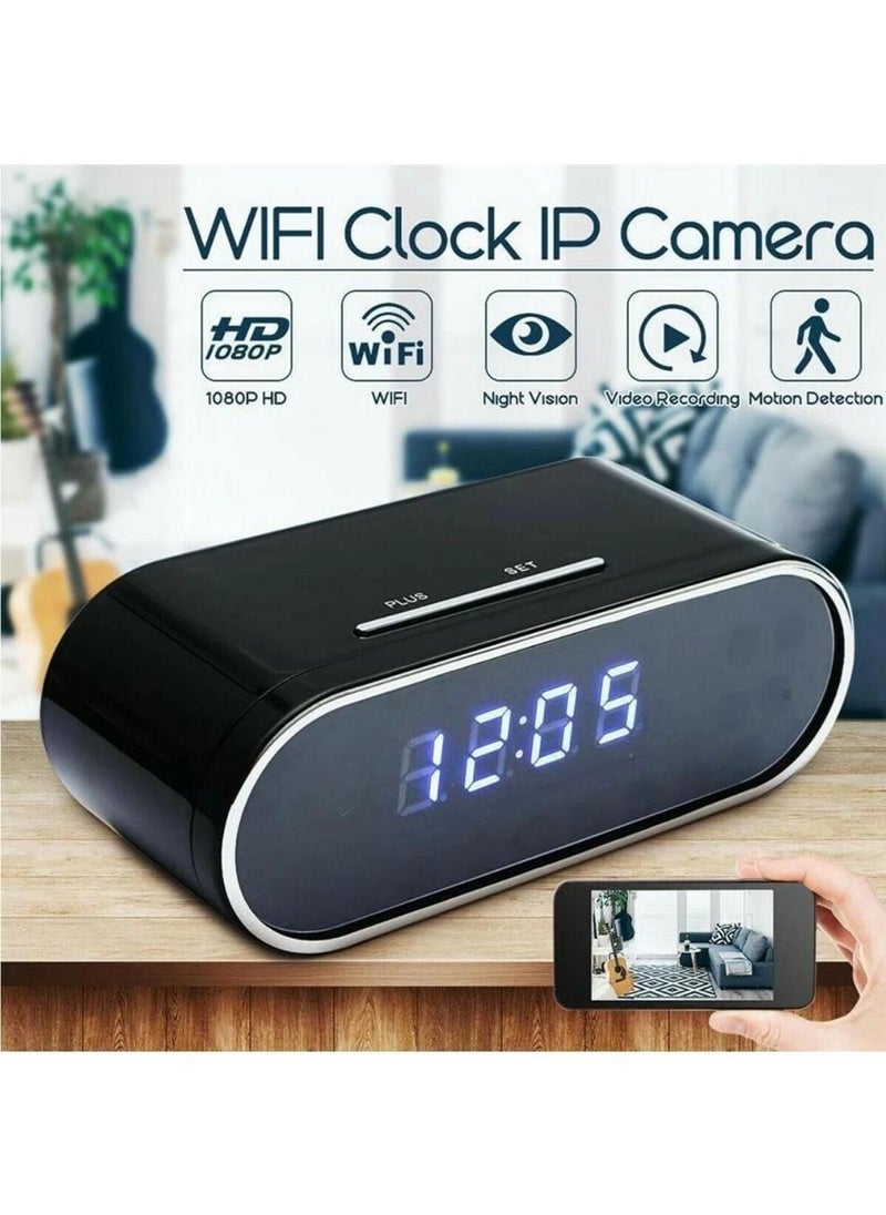 Generic - Hidden Camera Clock, 1080p HD WiFi Wireless Spy Camera Alarm Clock with Night Vision, Motion Detection, Mini Camera with Video Recording, Motion Detection Smart Alarm Home/Indoor Surveillance - Image 1