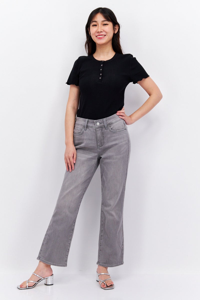 NYDJ Women Regular Fit Washed Stretchable Jeans, Grey - Image 3