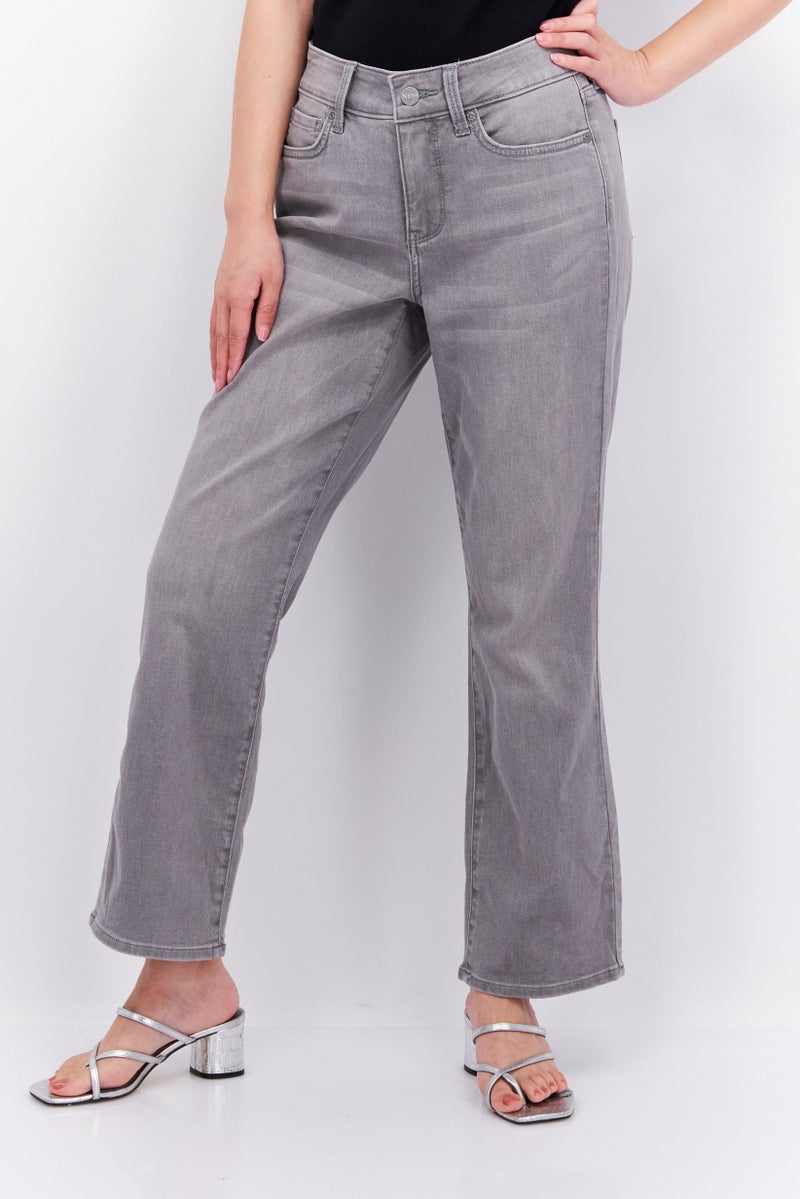NYDJ Women Regular Fit Washed Stretchable Jeans, Grey - Image 1