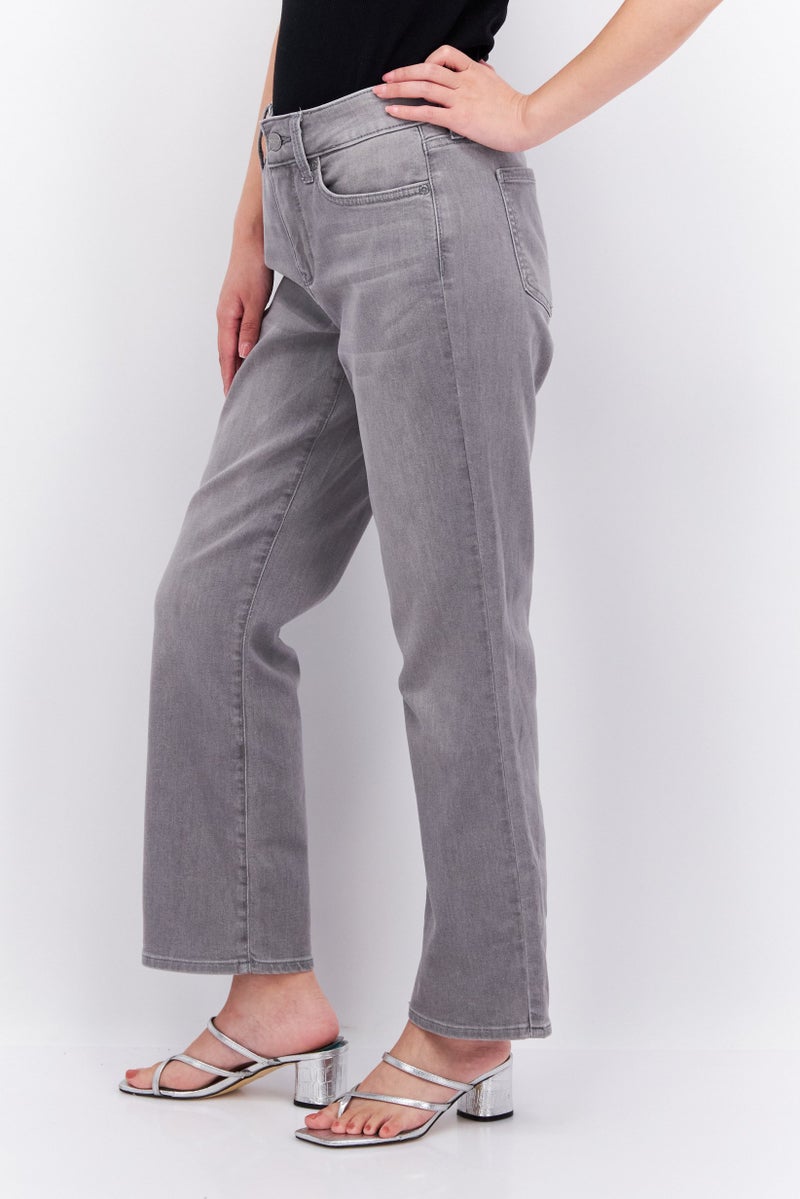 NYDJ Women Regular Fit Washed Stretchable Jeans, Grey - Image 2