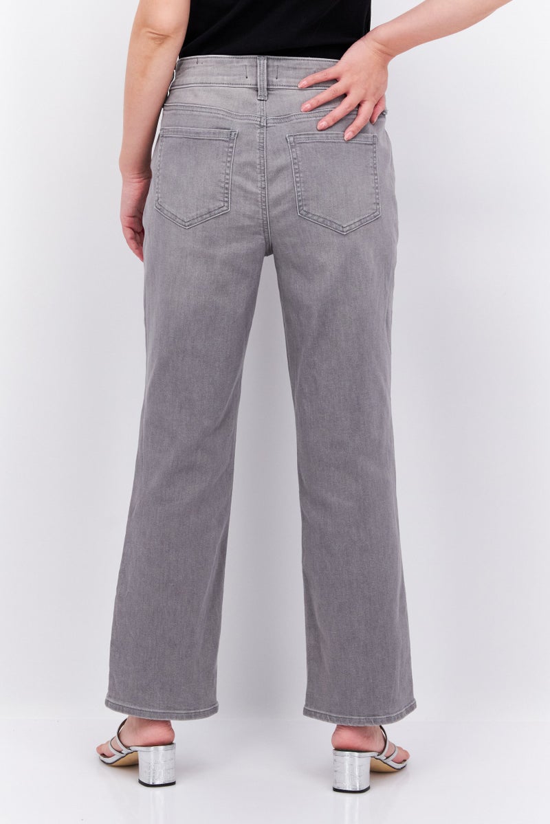 NYDJ Women Regular Fit Washed Stretchable Jeans, Grey - Image 4