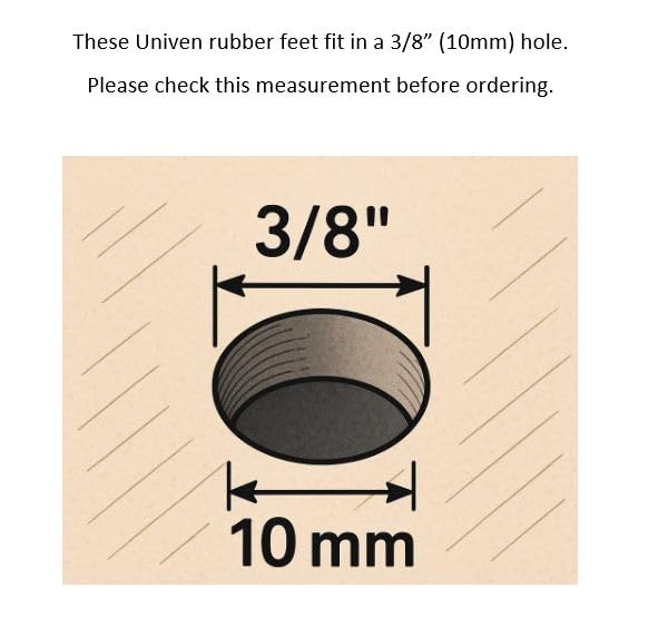 Univen Mixer Rubber Foot Compatible with KitchenAid 9708649 WP9708649, 5 PACK - Image 2