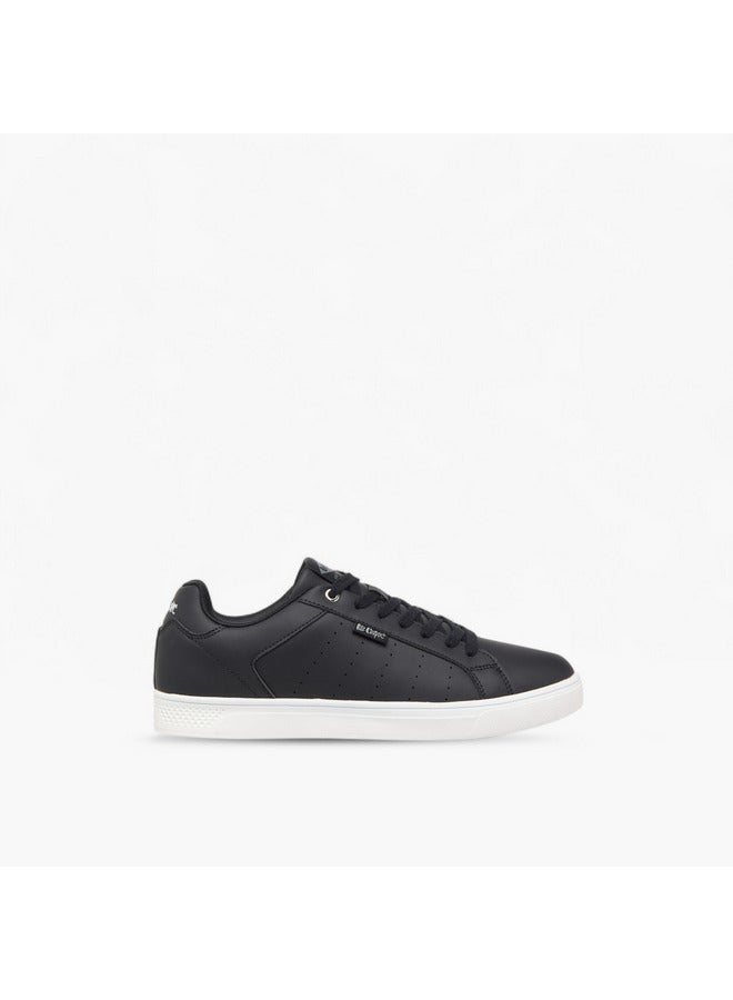 Lee Cooper Men's Perforated Sneakers with Lace-Up Closure - Image 3