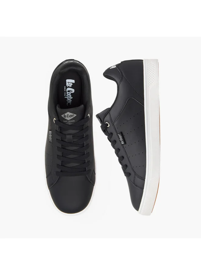 Lee Cooper Men's Perforated Sneakers with Lace-Up Closure