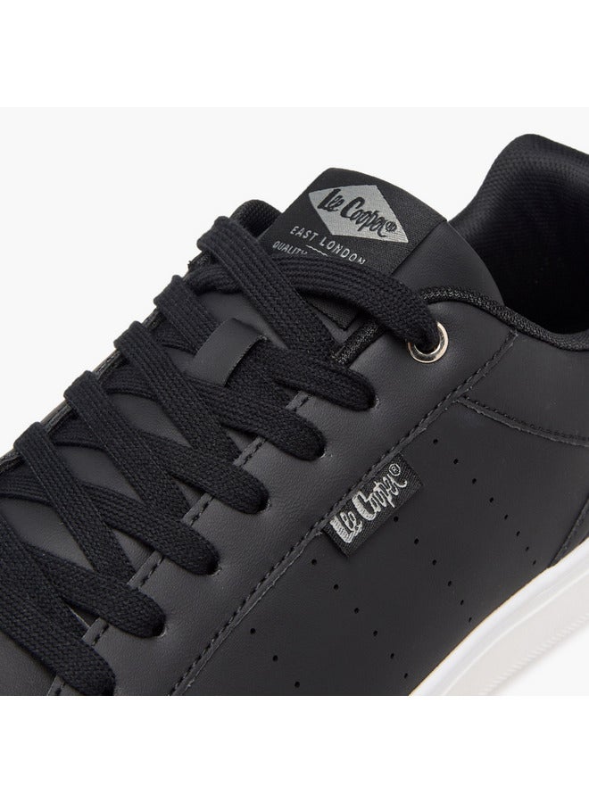 Lee Cooper Men's Perforated Sneakers with Lace-Up Closure - Image 4