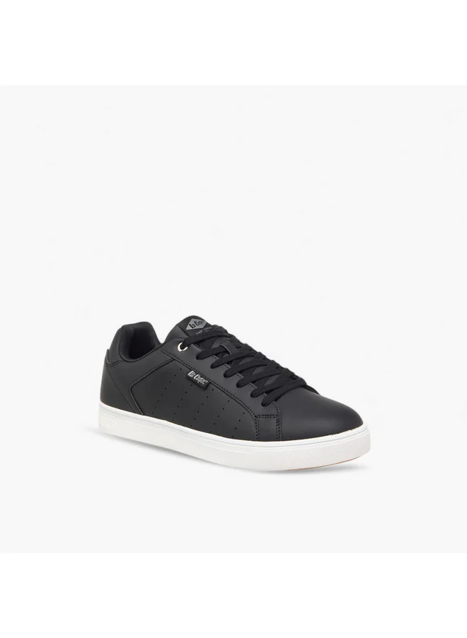 Lee Cooper Men's Perforated Sneakers with Lace-Up Closure