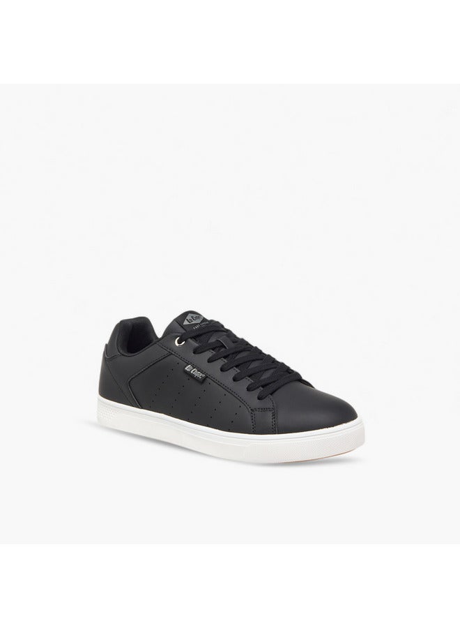 Lee Cooper Men's Perforated Sneakers with Lace-Up Closure - Image 2