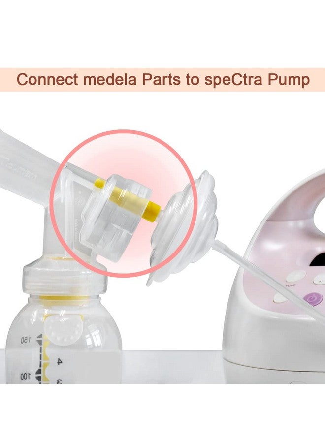 Maymom Flange Adapter Compatible with Spectra S1, S2; Connects Maymom Breastshield/Bottle and Spectra Backflow Protector (Yellow) - Image 1