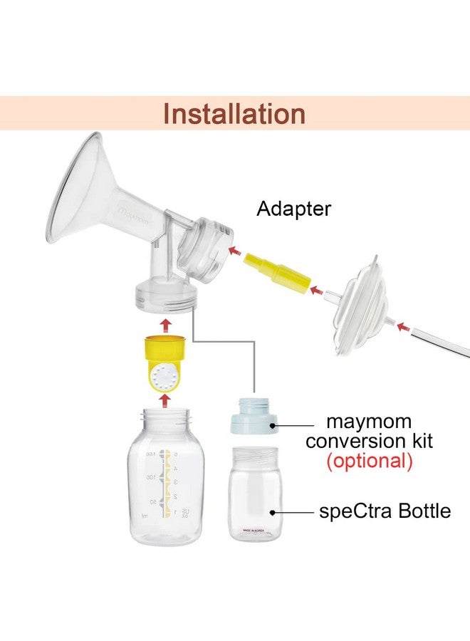 Maymom Flange Adapter Compatible with Spectra S1, S2; Connects Maymom Breastshield/Bottle and Spectra Backflow Protector (Yellow) - Image 4