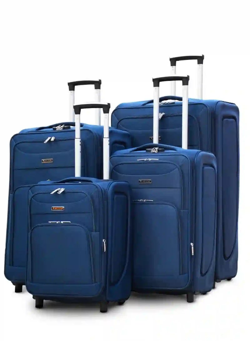 Lucky Power 4-Piece Soft-Side Luggage Sets Lightweight Trolley Bag With 2 Wheels - Image 1
