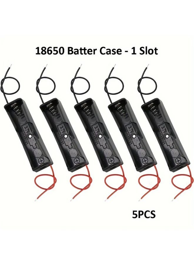 5pcs 18650 Single Cell Battery Holder 3 7V Lithium Battery Box For DIY PCB Board - Image 5