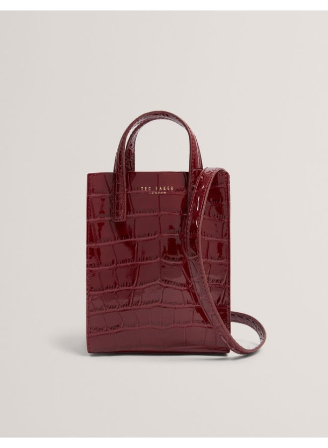 Ted Baker Croc Effect Mini Icon Bag - Image 1