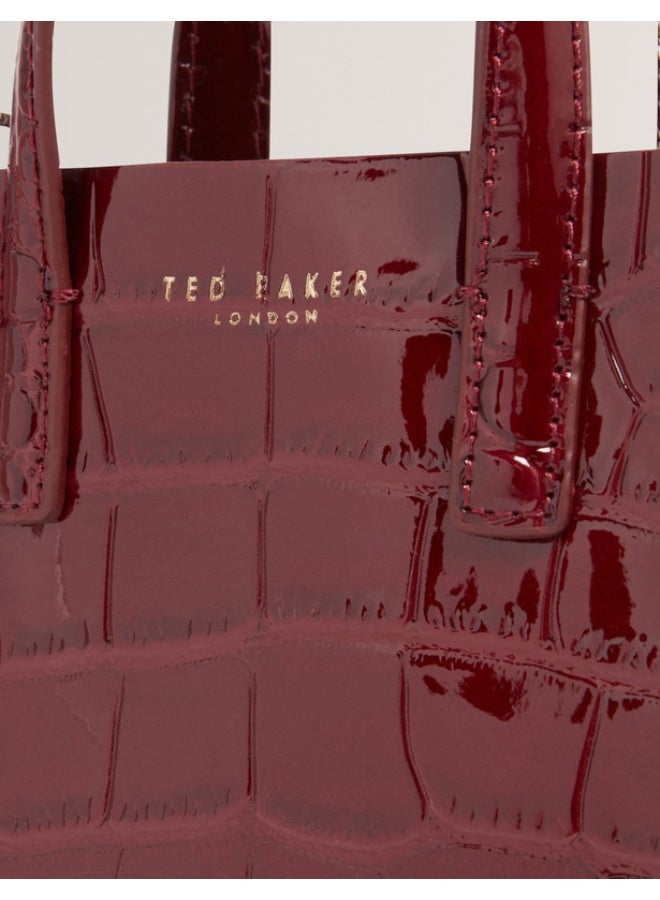 Ted Baker Croc Effect Mini Icon Bag - Image 3