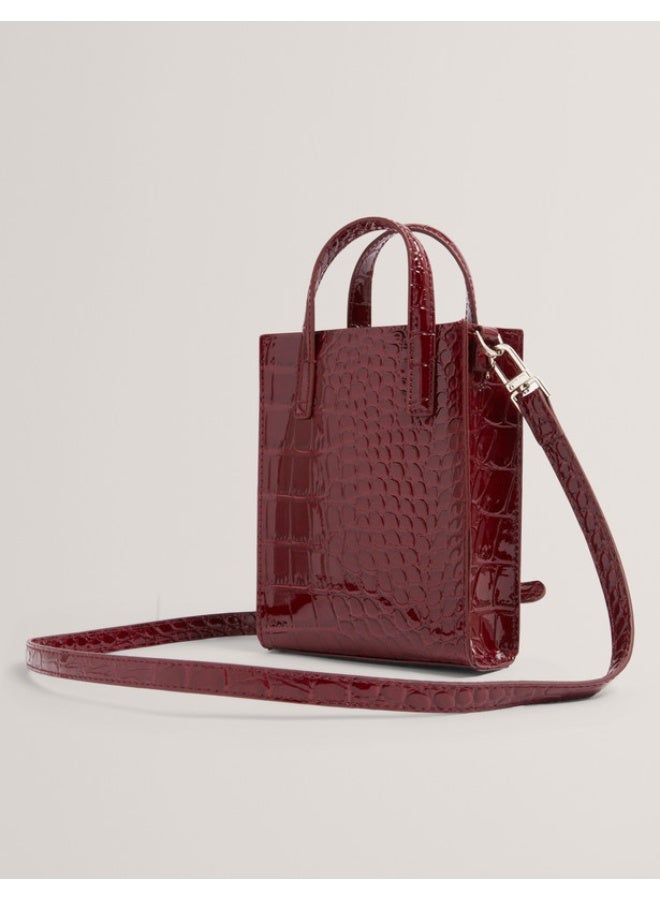 Ted Baker Croc Effect Mini Icon Bag - Image 4
