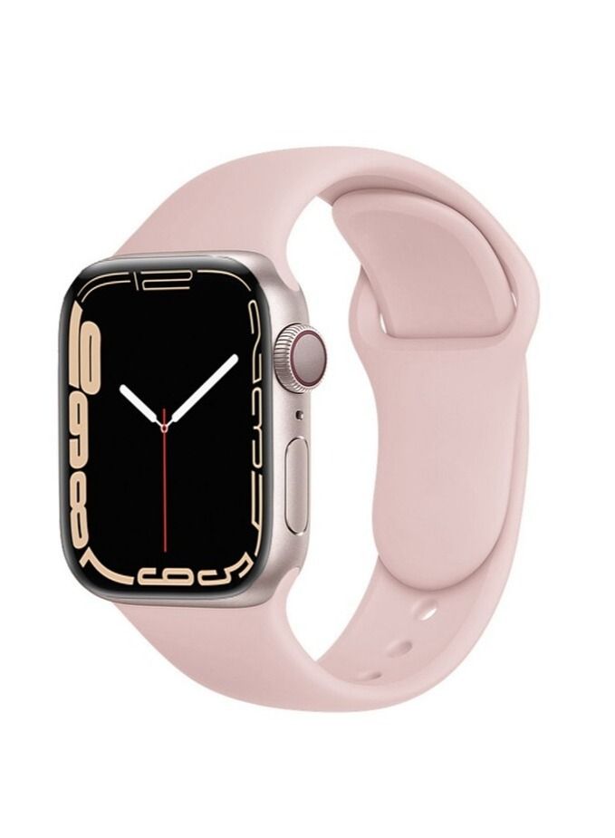 Apple Watch Band 45mm Soft Silicone Sport Band Replacement Wrist Strap Compatible for iWatch Apple Watch Series 7 (45mm) - Image 1