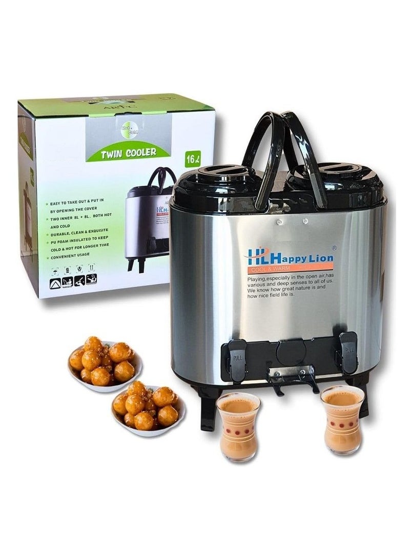 DubaiGallery 16L Stainless Steel Twin Insulated Thermos - Image 1