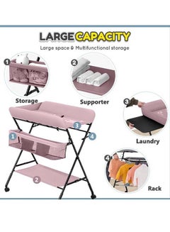 Cady One Baby Changing Table Folding, with Storage Unit Portable Diaper ...