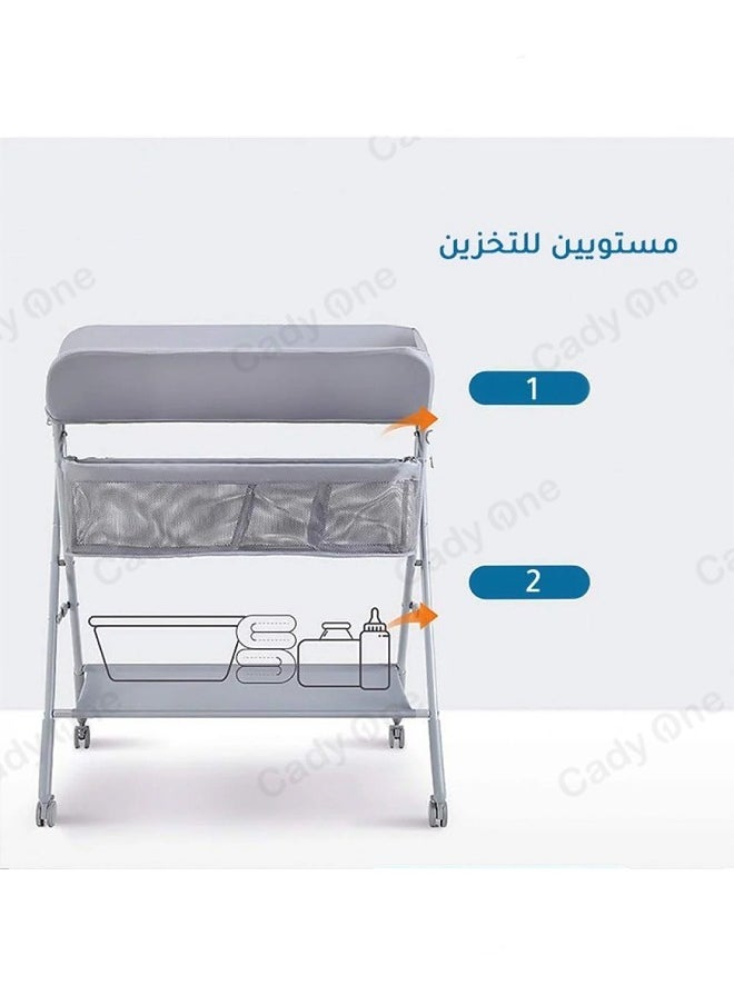 كادي ون طاولة تغيير حفاضات الأطفال المحمولة القابلة للطي مزودة بعجلات  - Image 3