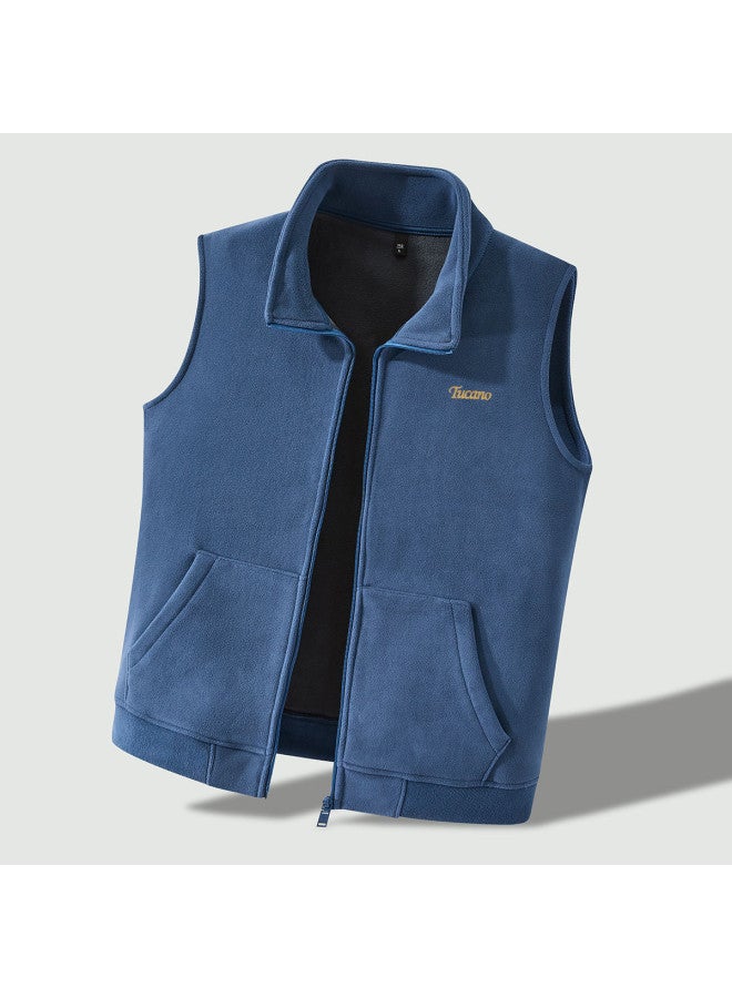 Tucano thermal Sleeveless Stand Collar Fleece Vest - Versatile Men's Layering Essential For Autumn/winter - Image 2