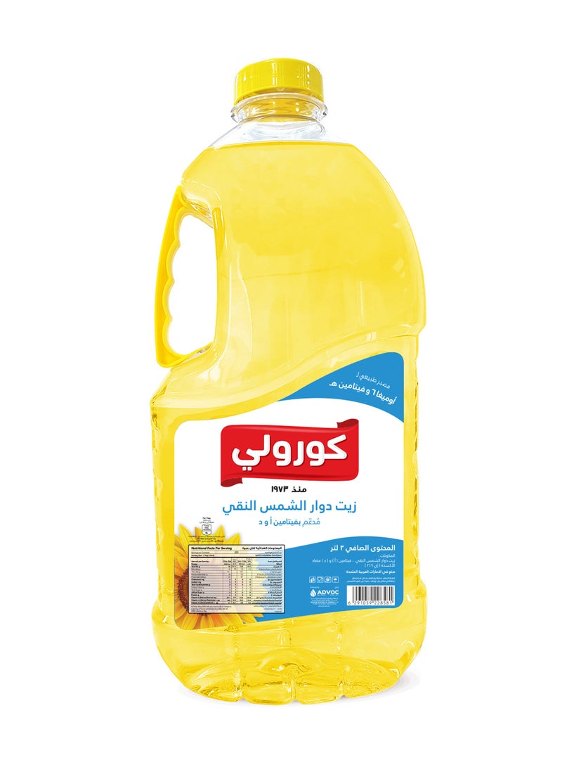Coroli Pure Sunflower Oil 3 Liters - Image 2
