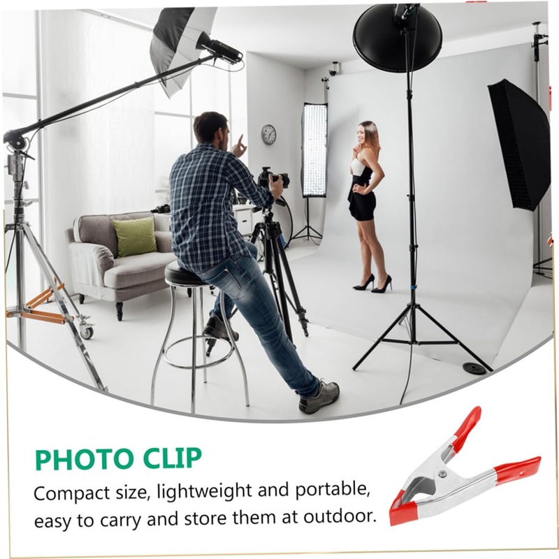 8 Pack Heavy Duty Spring Clamps For Photography Backdrop Cloth Tent Tripod Stand - Image 4