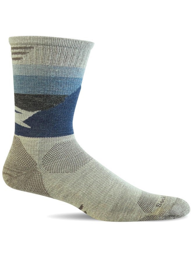 Sockwell Men's Modern Mountain Crew Moderate Compression Sock, Natural - L/XL - Image 1