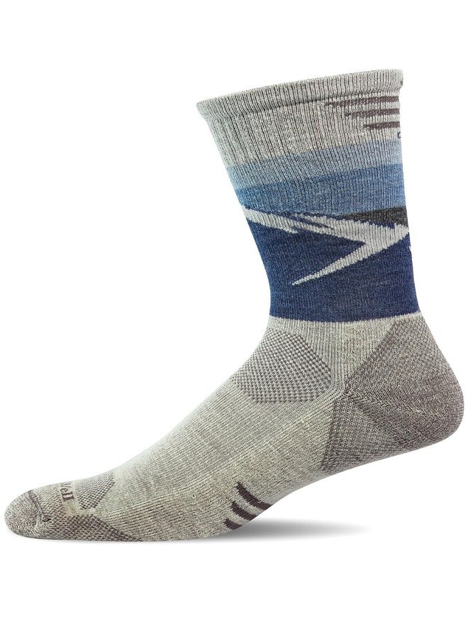 Sockwell Men's Modern Mountain Crew Moderate Compression Sock, Natural - L/XL - Image 2