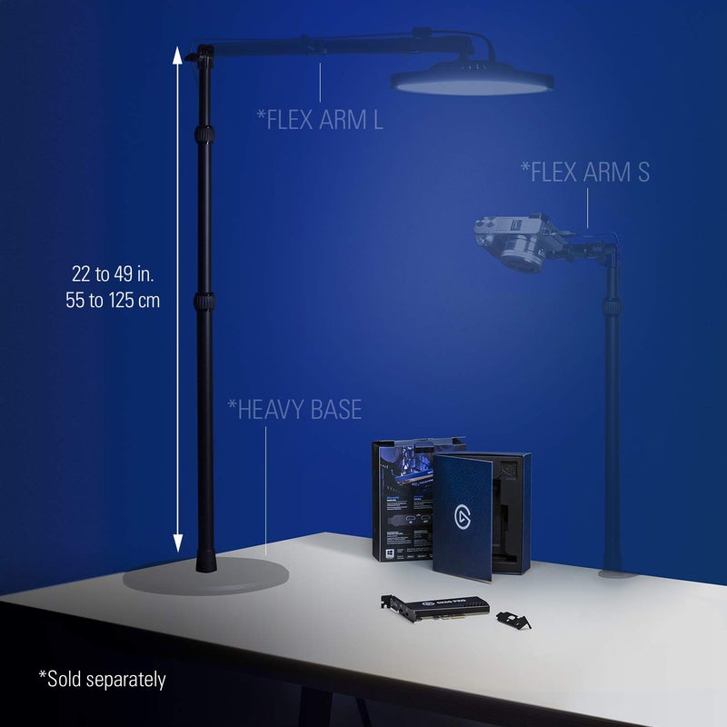 Elgato Master Mount L - Premium Desk Clamp with Pole extendable up to 125cm/49in and 1/4 inch Thread to Mount Lights, Cameras, and Microphones, perfect for Streaming, Videoconferencing, and Studios - Image 4