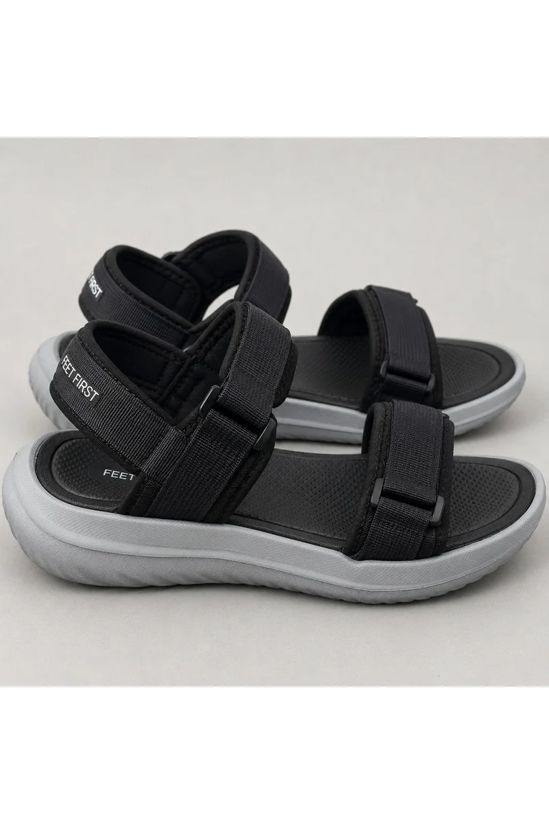 Feet First Men’s Sports Sandals with Adjustable Velcro Straps – Lightweight Comfort Outdoor Walking Sandals