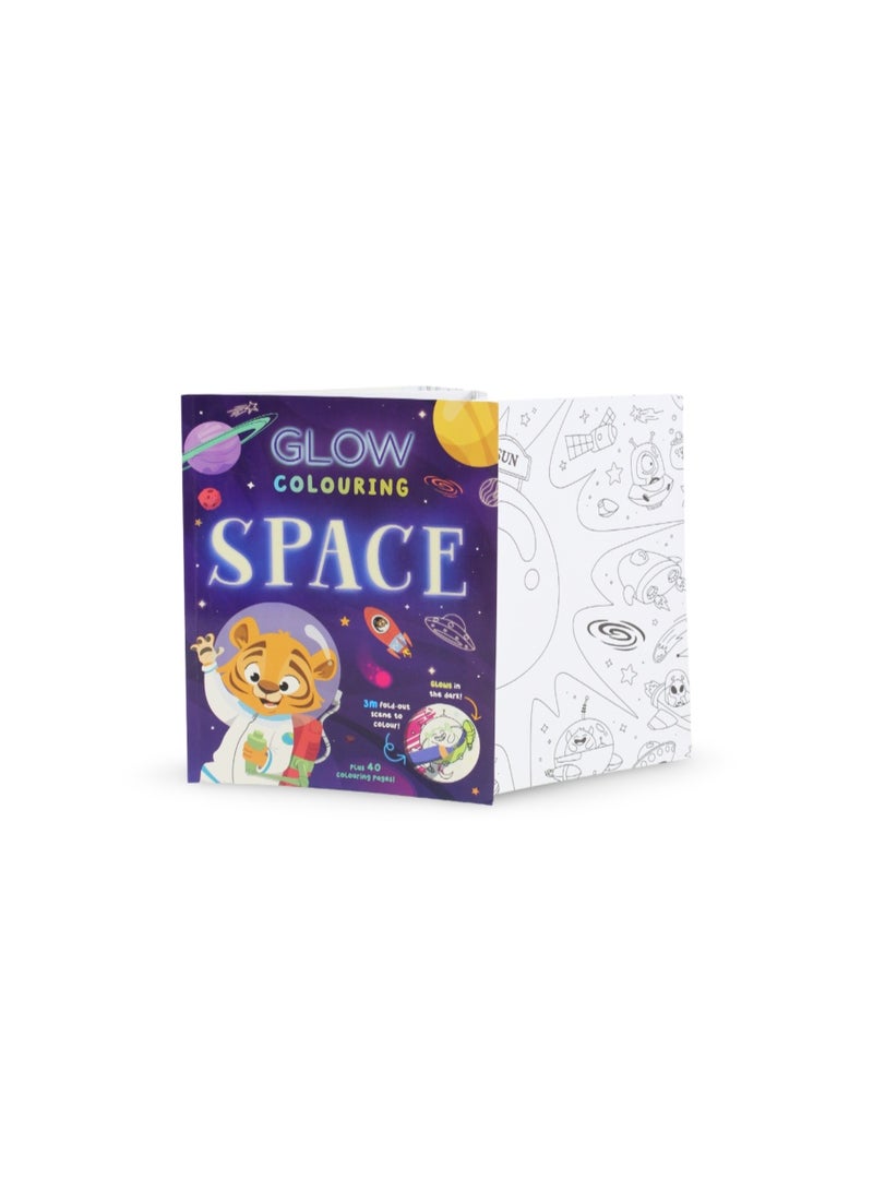 Igloo Books Glow Colouring Space Book - Image 1