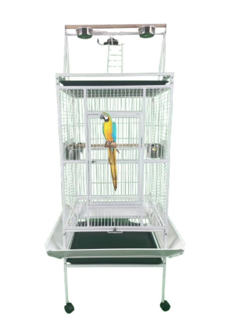Generic Parrot Large cage with rolling stand 3 wood stick 4 Food Container large with top stand for big parrots such as casco cocatoo,conure,Parakeet,Budgerigar,Fische 173 * 81 * 76 cm  - Image 5