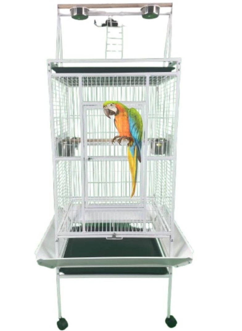 Generic Parrot Large cage with rolling stand 3 wood stick 4 Food Container large with top stand for big parrots such as casco cocatoo,conure,Parakeet,Budgerigar,Fische 173 * 81 * 76 cm  - Image 4