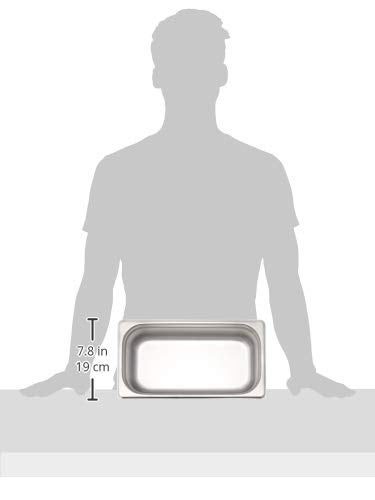 Winco 1/3 Size 4" Deep Metal Food Pan/Steam Table Pan, Anti-Jam, 24 Gauge - Image 3
