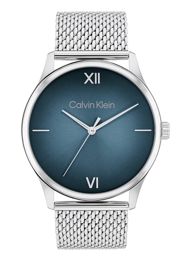 CALVIN KLEIN ساعة يد رجالية بعقارب دائرية الشكل من الستانلس ستيل 25200450 - 43 ملم - Image 1
