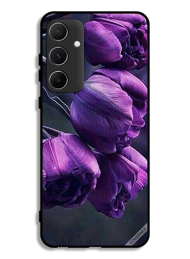 Covernex Samsung Galaxy A55 5G Protective Case Cover Dark Flowers - Image 1