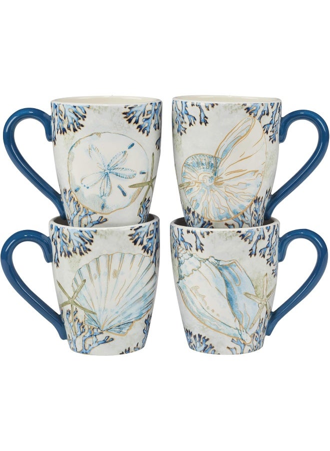 Certified International طقم أدوات المائدة الساحلية بلايا شيلز 16 قطعة لخدمة 4 أشخاص - Image 4