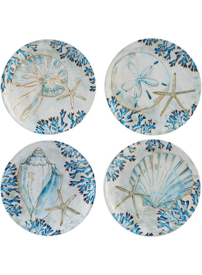 Certified International طقم أدوات المائدة الساحلية بلايا شيلز 16 قطعة لخدمة 4 أشخاص - Image 3