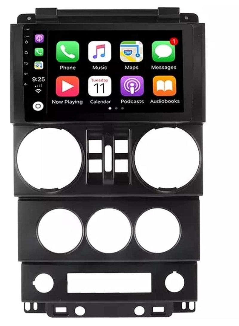 SHEZA STAR Android Car Stereo for Jeep Wrangler 2008 2009 2010 (4 Door) 2GB RAM 32GB ROM 9 Inch Support Apple Carplay, MirrorLink WiFi BT, IPS Touch Screen with AHD Camera Included - Image 3